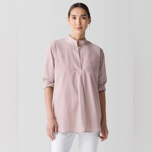 Beautiful Opal Eileen Fisher Stand Collar Top
